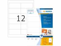 HERMA 4816 Adressetiketten für Inkjet Drucker, 100 Blatt, 97 x 42,3 mm, 12 pro A4