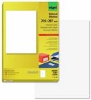 SIGEL Universal Etiketten A4 210 x 297 mm 100 Etiketten | LA182, Bedruckbar f&uuml;r