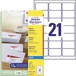 AVERY Zweckform J8160-10 Adressetiketten/ Adressaufkleber (210 Etiketten, 63,5x38,1mm