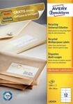 AVERY Zweckform LR3424 Etiketten (1.200 Adressaufkleber, 105x48mm auf A4, 100%