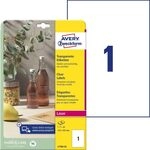 AVERY Zweckform L7784-25 transparente Etiketten (25 Klebeetiketten, 210x297mm auf A4,