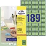AVERY Zweckform L6049-20 Gr&uuml;ne Etiketten (3.780 Aufkleber, 25,4x10mm auf A4, wieder