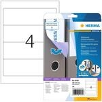 HERMA 10165 Ordnerr&uuml;cken Etiketten abl&ouml;sbar kurz breit, 25 Blatt, 192 x 61 mm, 4