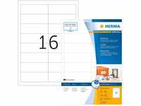 HERMA 4815 Adressetiketten für Inkjet Drucker, 100 Blatt, 97 x 33,8 mm, 16 pro A4