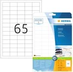 HERMA 8629 Universal Etiketten, 10 Blatt, 38,1 x 21,2 mm, 65 pro A4 Bogen, 650