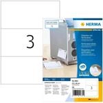 HERMA 4664 Etiketten perforiert, 100 Blatt, 210 x 99 mm, 3 pro A4 Bogen, 300 St&uuml;ck,