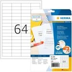 HERMA 4226 Korrekturetiketten blickdicht, 25 Blatt, 48,3 x 16,9 mm, 64 pro A4 Bogen,