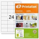 Printation Etiketten Selbstklebend 64,6 x 33,8 mm - 600 Adressetiketten