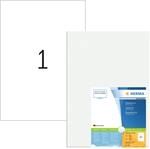 HERMA 8692 Universal Etiketten, 100 Blatt, 297 x 420 mm, 1 pro A3 Bogen, 100 St&uuml;ck,