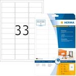 HERMA 8837 Universal Etiketten f&uuml;r Inkjet Drucker, 25 Blatt, 63,5 x 25,4 mm, 33 pro
