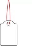 HERMA 6902 H&auml;ngeetiketten mit rotem Faden, 1000 St&uuml;ck, 15 x 24 mm, Fadenl&auml;nge ca.