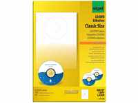 SIGEL LA526 CD-/DVD-Etiketten selbstklebend, bedruckbar, weiß, blickdicht, 100