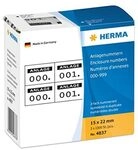 HERMA 4837 Nummernetiketten Zahlen 0-999, doppelt, 2000 St&uuml;ck, 22 x 15 mm,