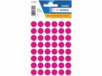 Vielzwecketikett/Farbpunkt, 13mm ø, 48 Etiketten pro Blatt, pink