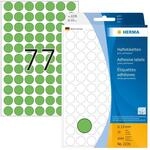 HERMA 2235 Punktaufkleber Klebepunkte gr&uuml;n, 2464 St&uuml;ck, &Oslash; 13 mm, 77 pro Bogen,
