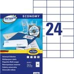 Europe100 Art. ELA011 Adressaufkleber (2.400 Klebeetiketten, 70x37mm auf A4, Papier