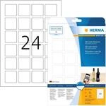 HERMA 9642 QR Code Etiketten blickdicht quadratisch, 25 Blatt, 40 x 40 mm, 24 pro A4