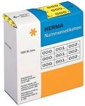 HERMA 4801 Nummernetiketten Zahlen 0-999, dreifach, 3000 St&uuml;ck, 22 x 10 mm,