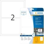 HERMA 8333 Wetterfeste Folienetiketten, 25 Blatt, 190 x 135 mm, 2 pro A4 Bogen, 50