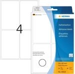 HERMA 10618 Vielzweck-Etiketten abl&ouml;sbar, 96 St&uuml;ck, 52 x 82 mm, 4 pro Bogen,
