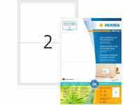 HERMA 10830 Recycling Etiketten, 100 Blatt, 199,6 x 143,5 mm, 2 pro A4 Bogen,...
