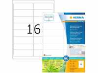 HERMA 10825 Recycling Etiketten, 100 Blatt, 99,1 x 33,8 mm, 16 pro A4 Bogen,...