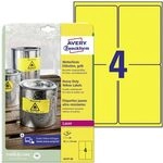AVERY Zweckform L6127-20 Wetterfeste Folienetiketten (80 Signalaufkleber, 99,1x139mm