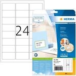 HERMA 4500 Adressetiketten, 25 Blatt, 63,5 x 33,9 mm, 24 pro A4 Bogen, 600 St&uuml;ck,