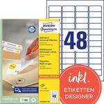 AVERY Zweckform L4736REV-100 Universal Etiketten (4.800 Klebeetiketten, 45,7x21,2mm