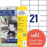 AVERY Zweckform 3652-10 Adressaufkleber (210 Klebeetiketten, 70x42,3 mm auf A4,