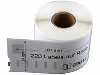 1 Rolle Etiketten, kompatibel zu Dymo 99014, 54mm x 101mm, Adress-Label