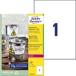 AVERY Zweckform L4775-100 Wetterfeste Folienetiketten (100 Klebeetiketten, 210x297mm