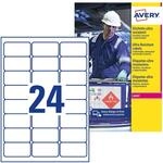 Avery Zweckform L7912-10 Ultra-Resistente Folien-Etiketten, 63.5 x 33.9 mm, 10 Blatt,