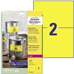 AVERY Zweckform L6130-20 Wetterfeste Folienetiketten (40 Signalaufkleber, 210x148mm