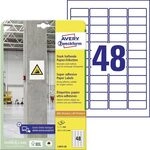AVERY Zweckform L7873-20 Stark haftende Etiketten (960 Aufkleber, 45,7x21,2mm auf A4,