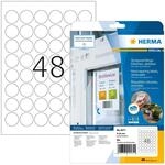 HERMA 4571 Wetterfeste Folienetiketten abl&ouml;sbar rund, 20 Blatt, &Oslash; 30 mm, 48 pro A4