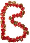 Basil Blumengirlande Flower Garland, Red, One Size, 50184