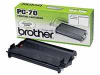Brother PC70 Mehrfachkassette mit Farbband für T78/T84/T86, Schwarz