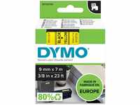 DYMO Original D1-Etikettenband | schwarz auf gelb | 9 mm x 7 m | selbstklebendes