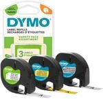 DYMO Original LetraTag Etikettenband | Papier/Kunststoff/Metall | 12 mm x 4 m 