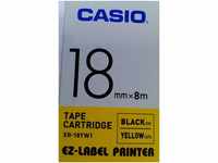 CASIO EZ-Label Printer XR-18YW1 Schriftband selbsthaftend 18 mm x 8,0 m schwarz auf