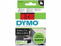 DYMO Original D1-Etikettenband | schwarz auf rot | 9 mm x 7 m | selbstklebendes
