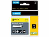 Dymo Rhino ID1 Nylonband, 24mm x 3,5m, schwarz auf gelb