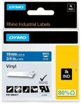 DYMO Rhino-Industrie-Vinyletiketten | 19 mm x 5,5 m | wei&szlig; auf blau 
