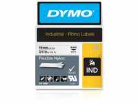 DYMO Rhino Industrie Nylonetiketten | flexibel | 19 mm x 3,5 m | schwarze Schrift auf