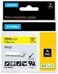 DYMO Rhino-Industrie-Vinyletiketten | 24 mm x 5,5 m | schwarz auf gelb 