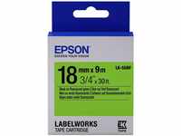 Epson Tape - LK5GBF FLUOR BLK/Green 18/9, C53S655005 (Green 18/9)