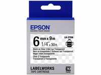 Epson Tape - LK2TBN Clear BLK/Clear 6/9, C53S652004 (Clear 6/9)