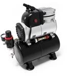 Wiltec Airbrush Einzylinderkolbenkompressor AF189 mit Lufttank, max. 6 bar Druck,