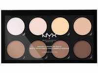 NYX Professional Makeup Highlight & Contour Pro Palette, Puder Konturen Kit, 8